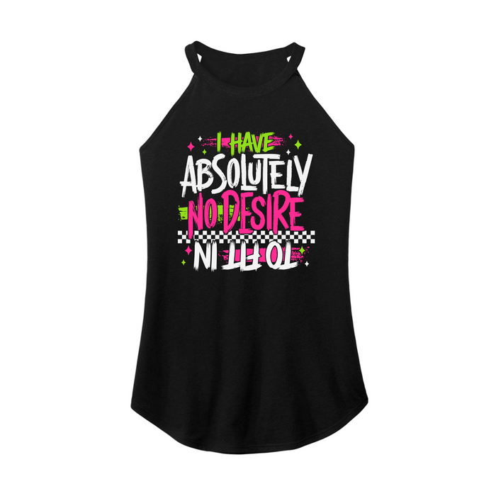 Womens X-Small Black Rocker Tank Top