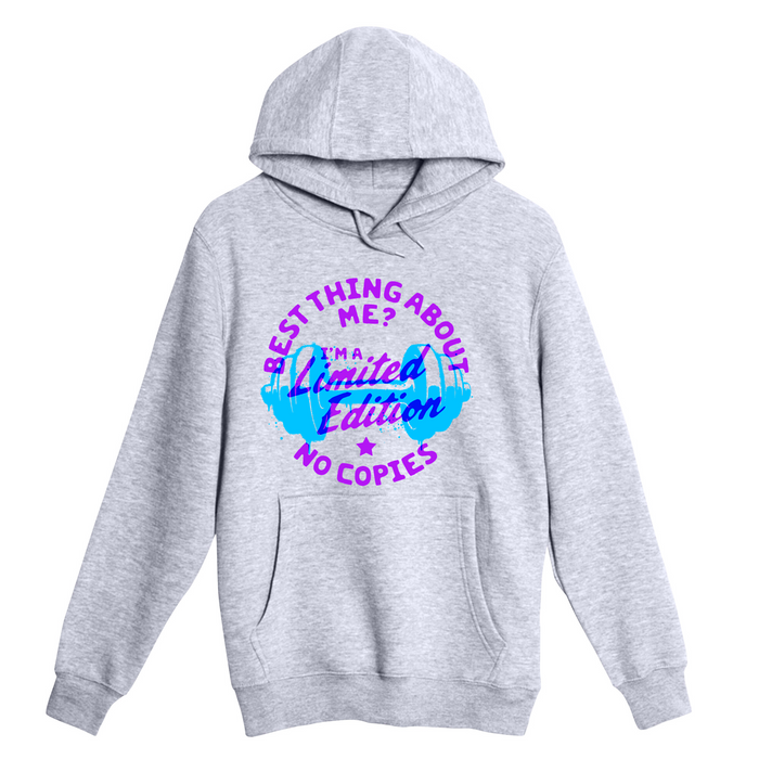 Unisex Small Heather Gray Pullover Hooded Sweatshirt