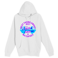 Unisex Small White Pullover Hooded Sweatshirt