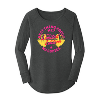 Womens X-Small Dark Heather Gray Long Sleeve Tunic Tee