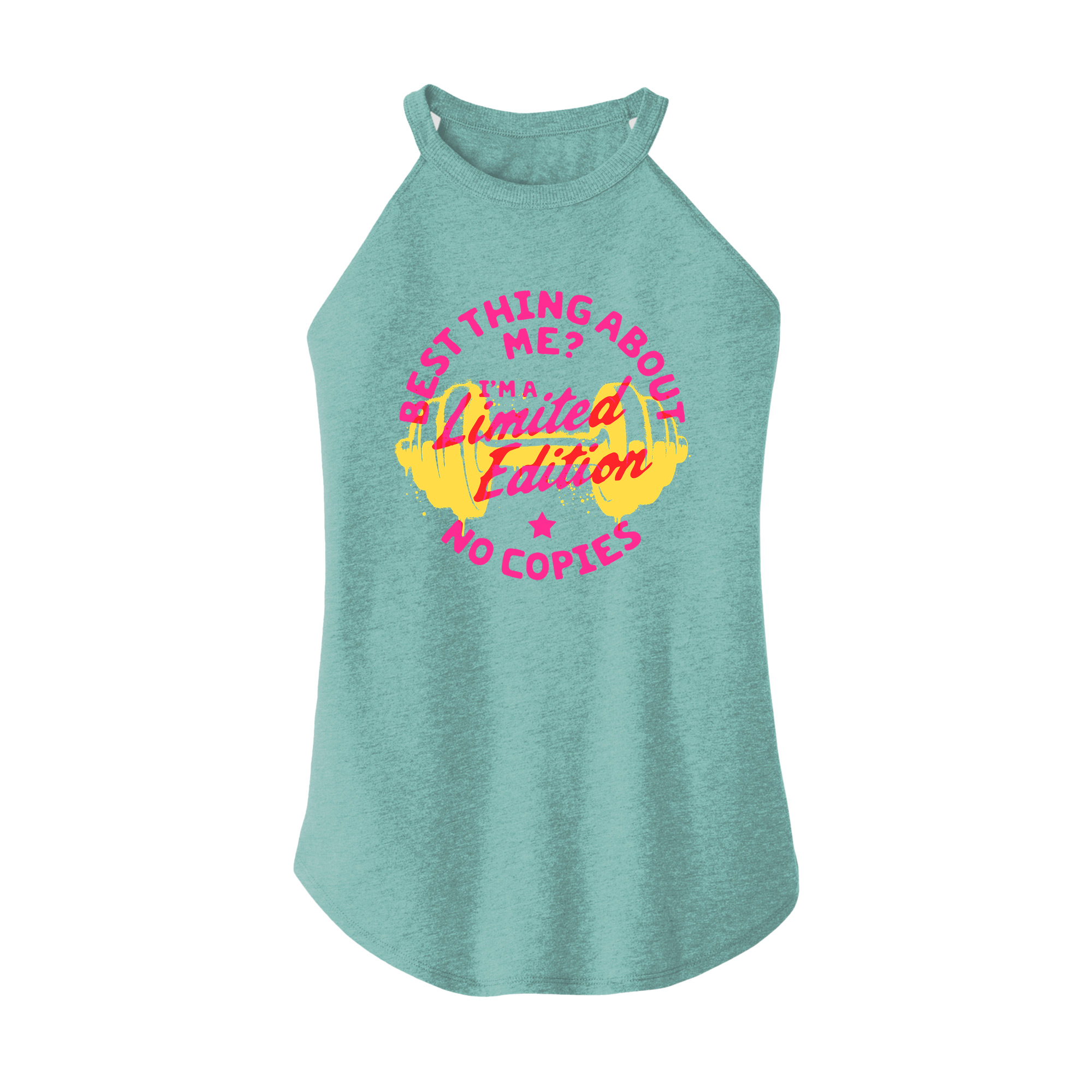 Womens X-Small Teal Rocker Tank Top