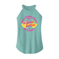 Womens X-Small Teal Rocker Tank Top