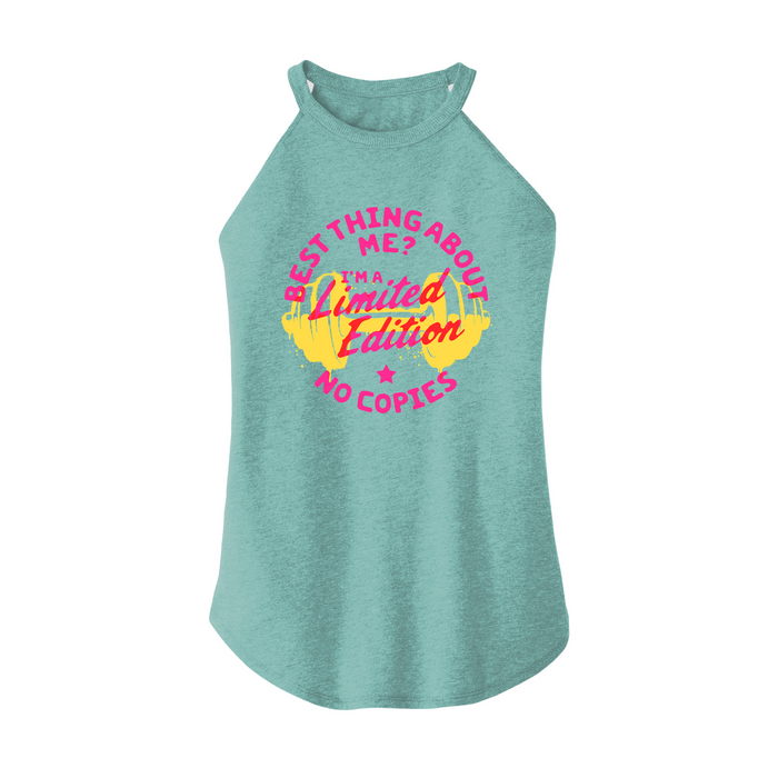 Womens X-Small Teal Rocker Tank Top