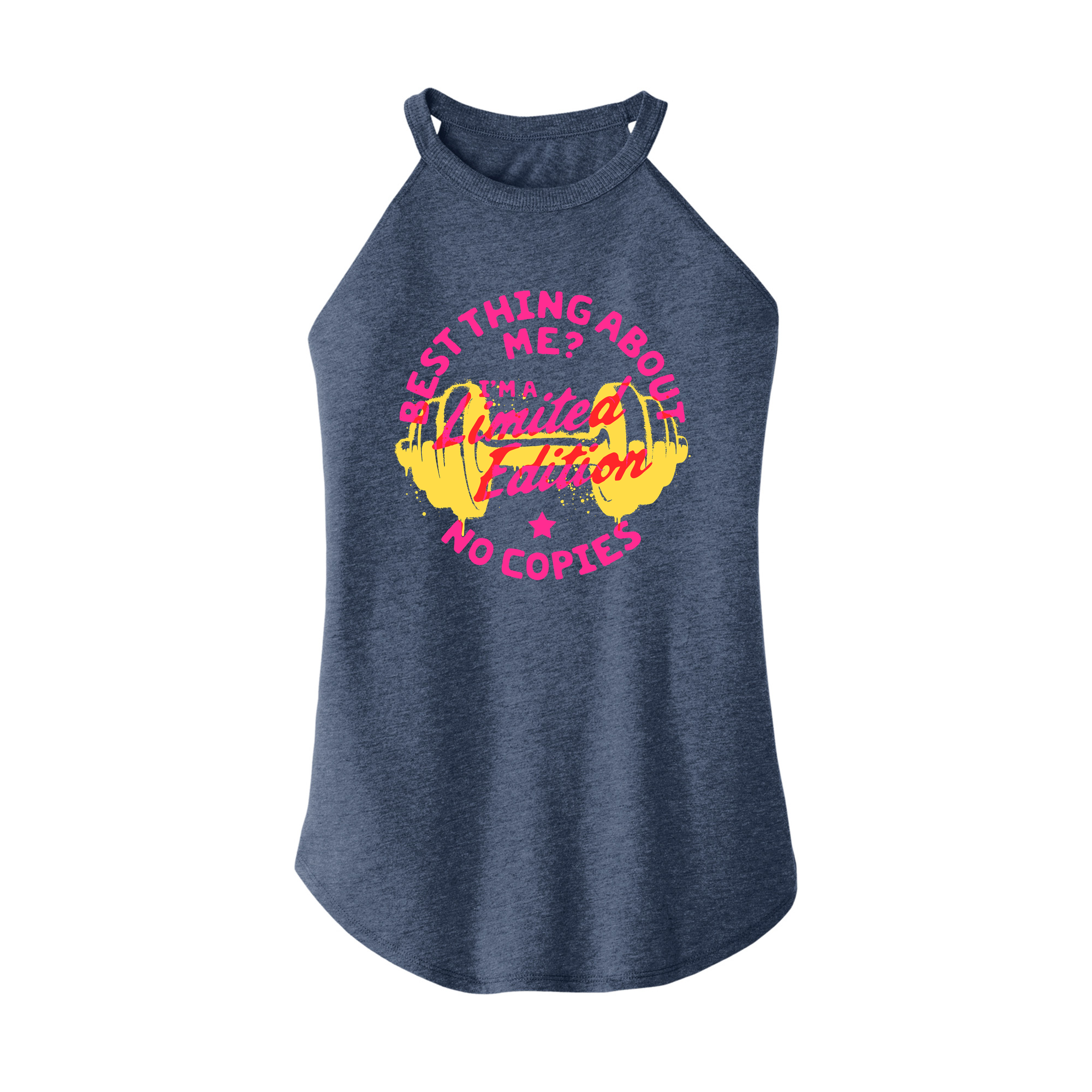 Womens X-Small Navy Heather Rocker Tank Top