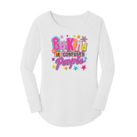 Womens X-Small White Long Sleeve Tunic Tee