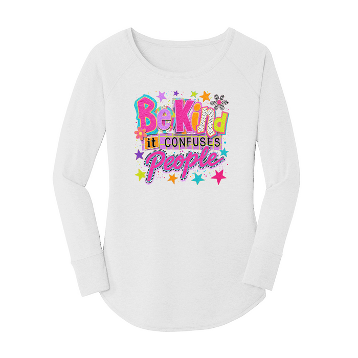 Womens X-Small White Long Sleeve Tunic Tee