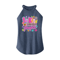 Womens X-Small Navy Heather Rocker Tank Top