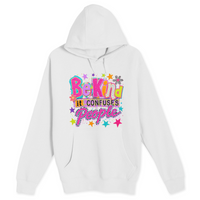 Unisex Small White Pullover Hooded Sweatshirt