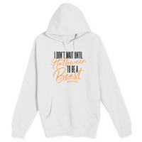 Unisex Small White Pullover Hooded Sweatshirt