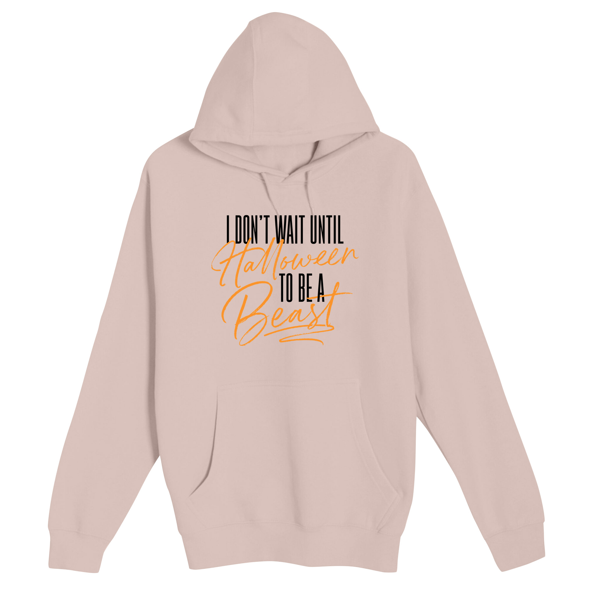 Unisex Small Light Pink Pullover Hooded Sweatshirt