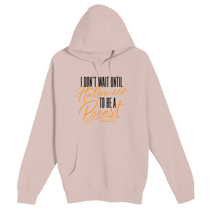 Unisex Small Light Pink Pullover Hooded Sweatshirt