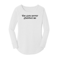 Womens X-Small White Long Sleeve Tunic Tee