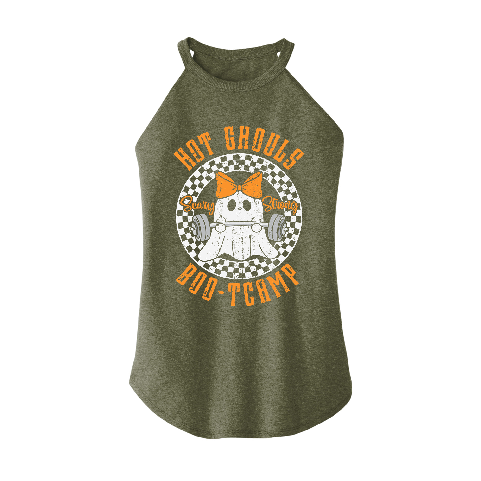 Womens X-Small Military Green Rocker Tank Top