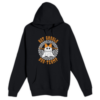 Unisex Small Black Pullover Hooded Sweatshirt