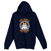 Unisex Small Navy Pullover Hooded Sweatshirt