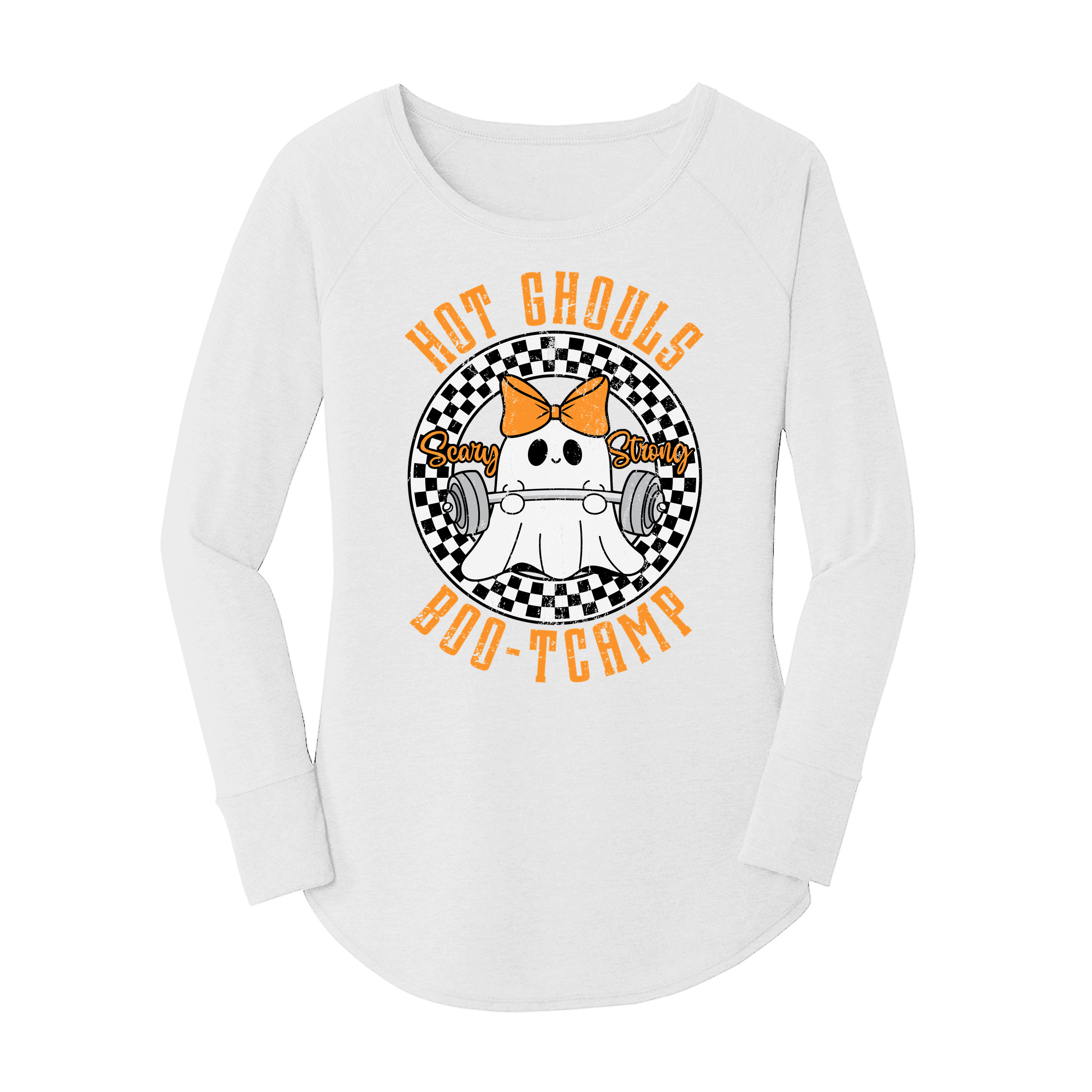 Womens X-Small White Long Sleeve Tunic Tee
