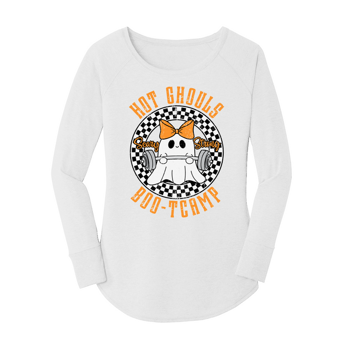Womens X-Small White Long Sleeve Tunic Tee