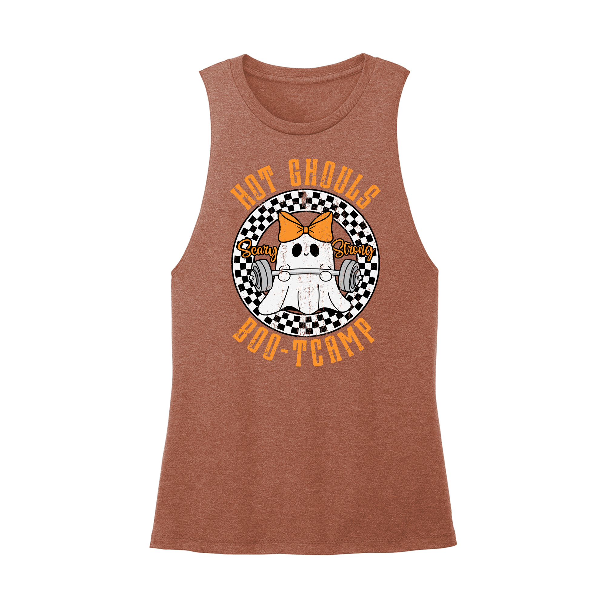 Womens X-Small Brown Muscle Tank