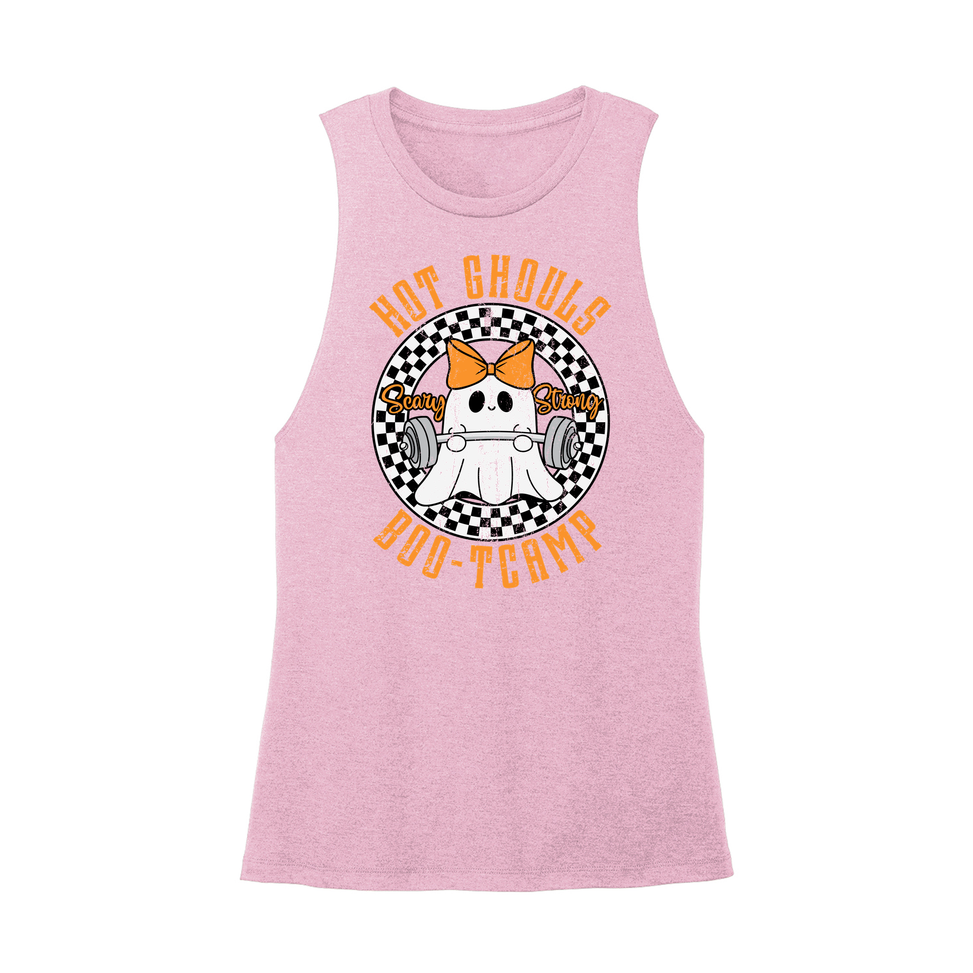 Womens X-Small Light Pink Muscle Tank