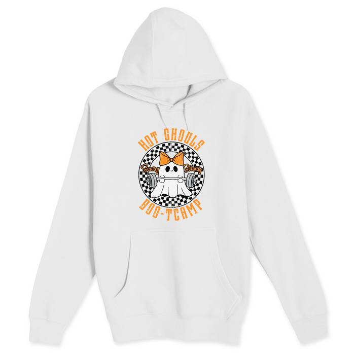 Unisex Small White Pullover Hooded Sweatshirt