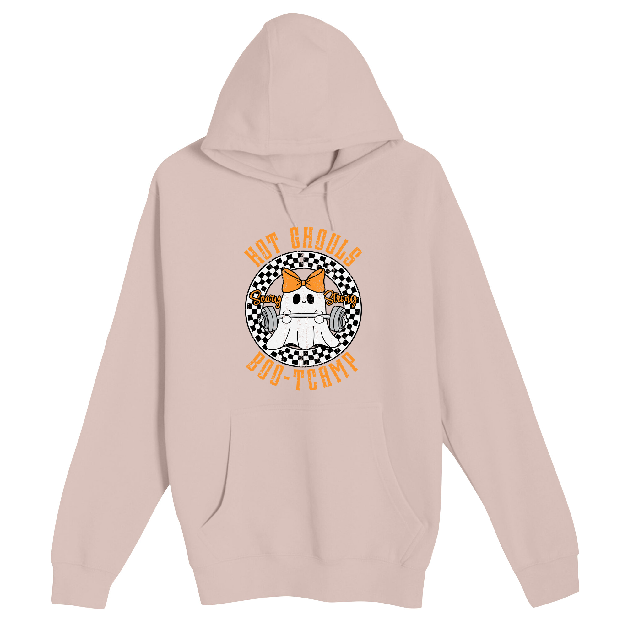 Unisex Small Light Pink Pullover Hooded Sweatshirt