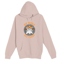 Unisex Small Light Pink Pullover Hooded Sweatshirt