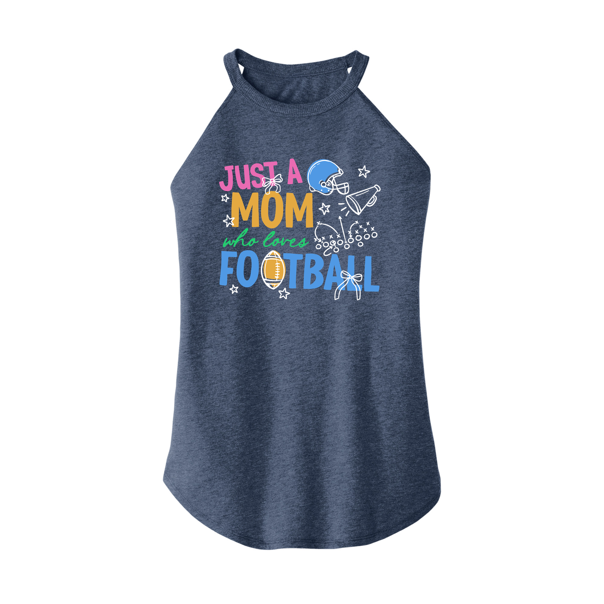 Womens X-Small Navy Heather Rocker Tank Top