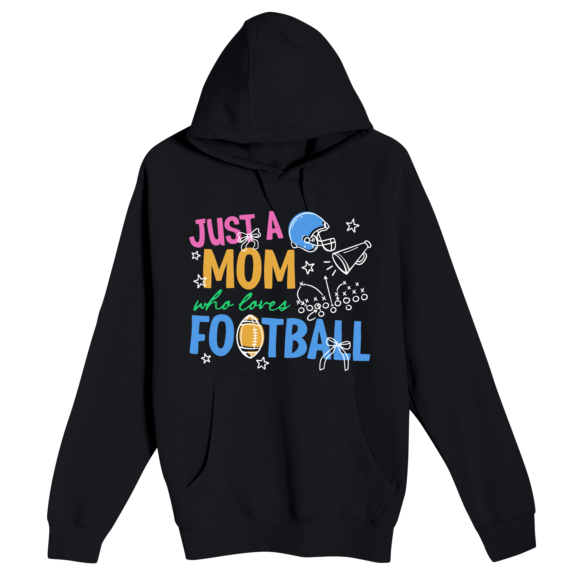 Unisex Small Black Pullover Hooded Sweatshirt