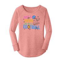 Womens X-Small Light Pink Long Sleeve Tunic Tee