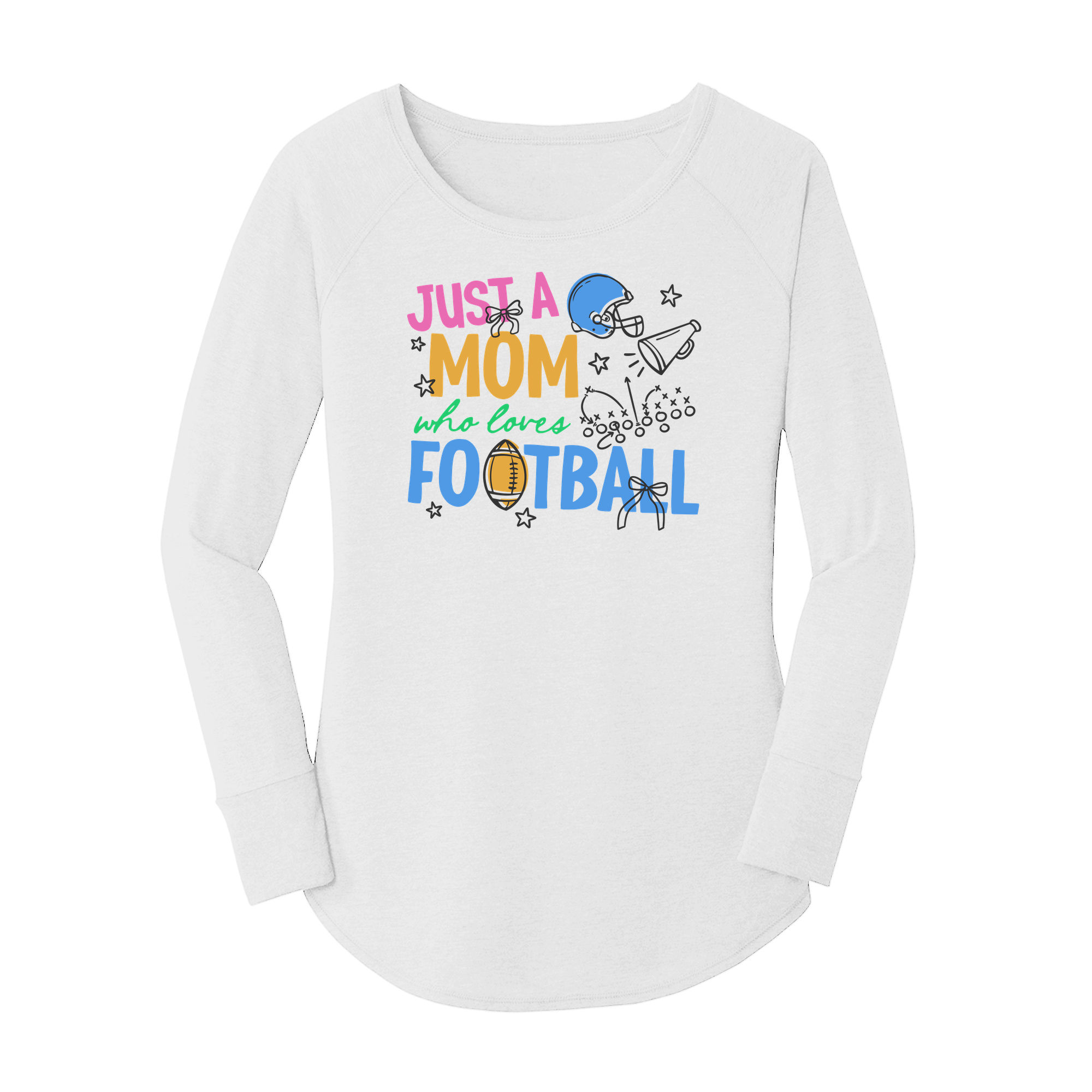 Womens X-Small White Long Sleeve Tunic Tee