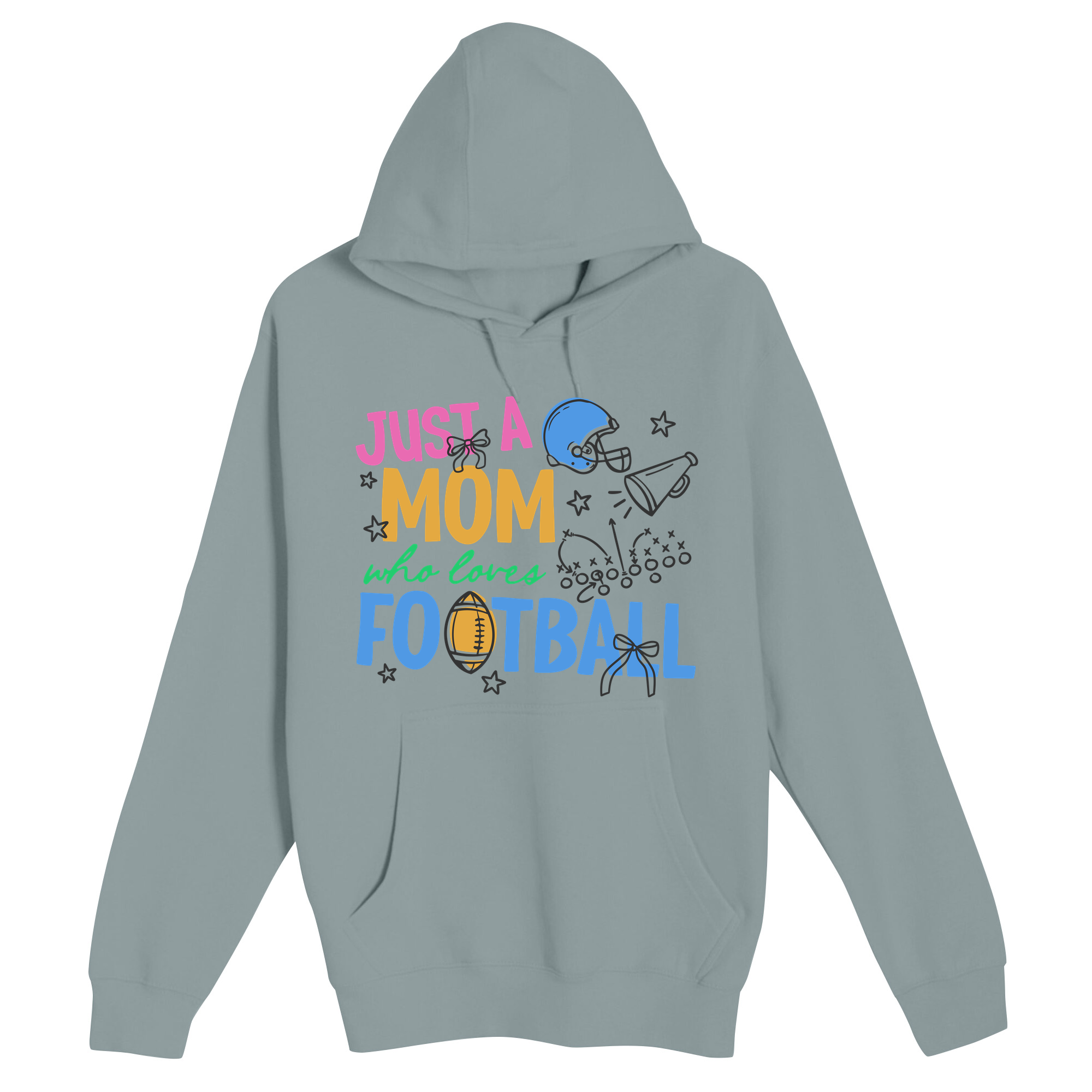 Unisex Small Blue Mist Pullover Hooded Sweatshirt