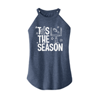 Womens X-Small Navy Heather Rocker Tank Top