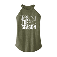 Womens X-Small Military Green Rocker Tank Top