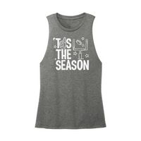 Womens X-Small Dark Gray Muscle Tank