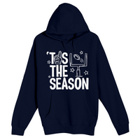 Unisex Small Navy Pullover Hooded Sweatshirt
