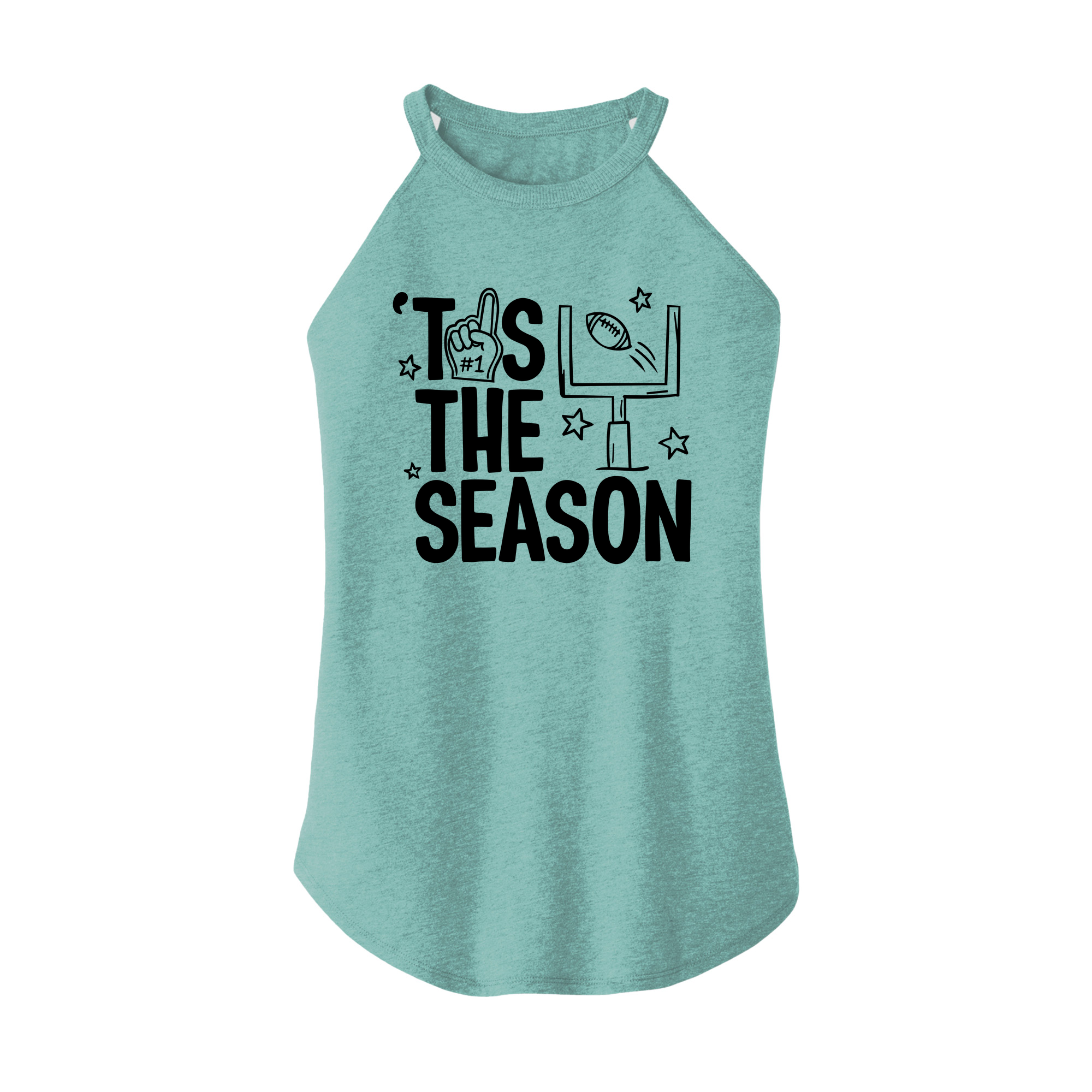 Womens X-Small Teal Rocker Tank Top