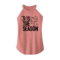 Womens X-Small Light Pink Rocker Tank Top