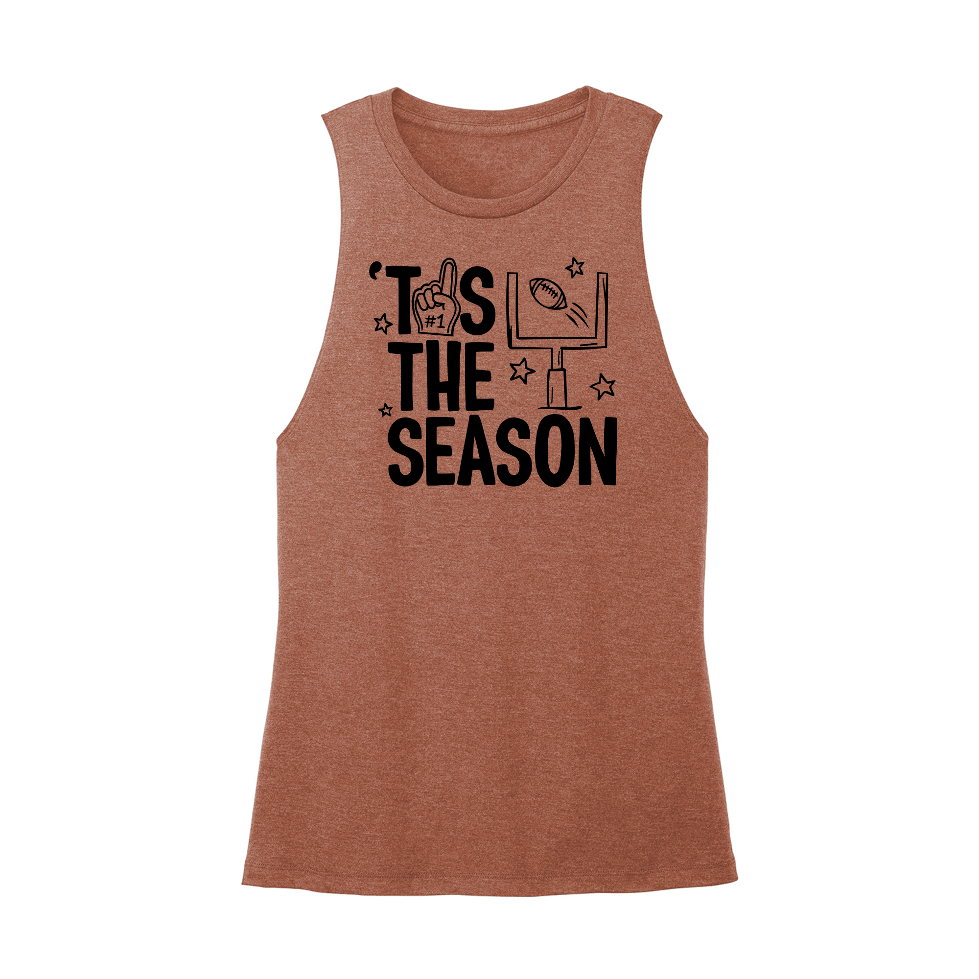 Womens X-Small Brown Muscle Tank