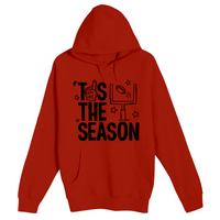 Unisex Small Red Pullover Hooded Sweatshirt
