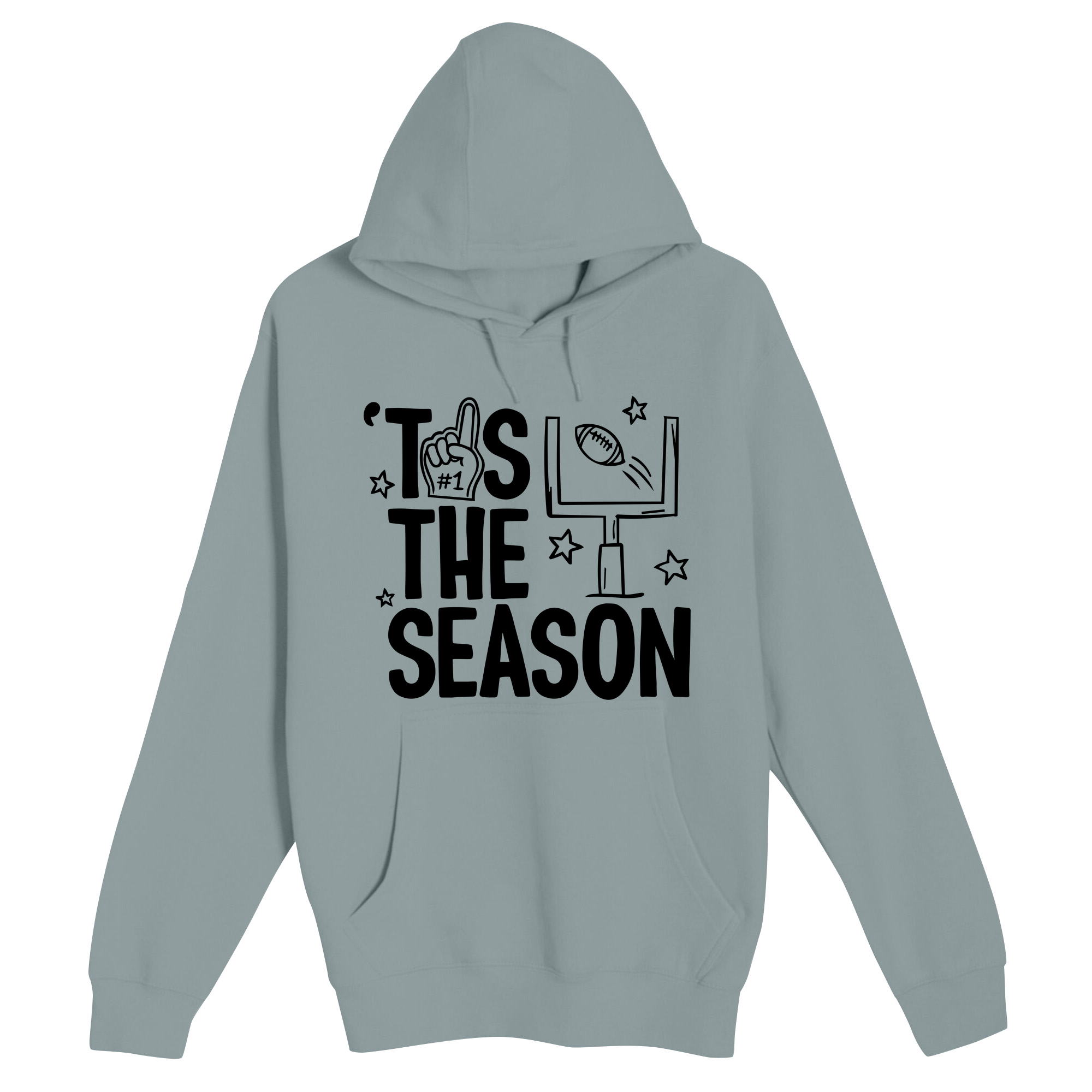 Unisex Small Blue Mist Pullover Hooded Sweatshirt