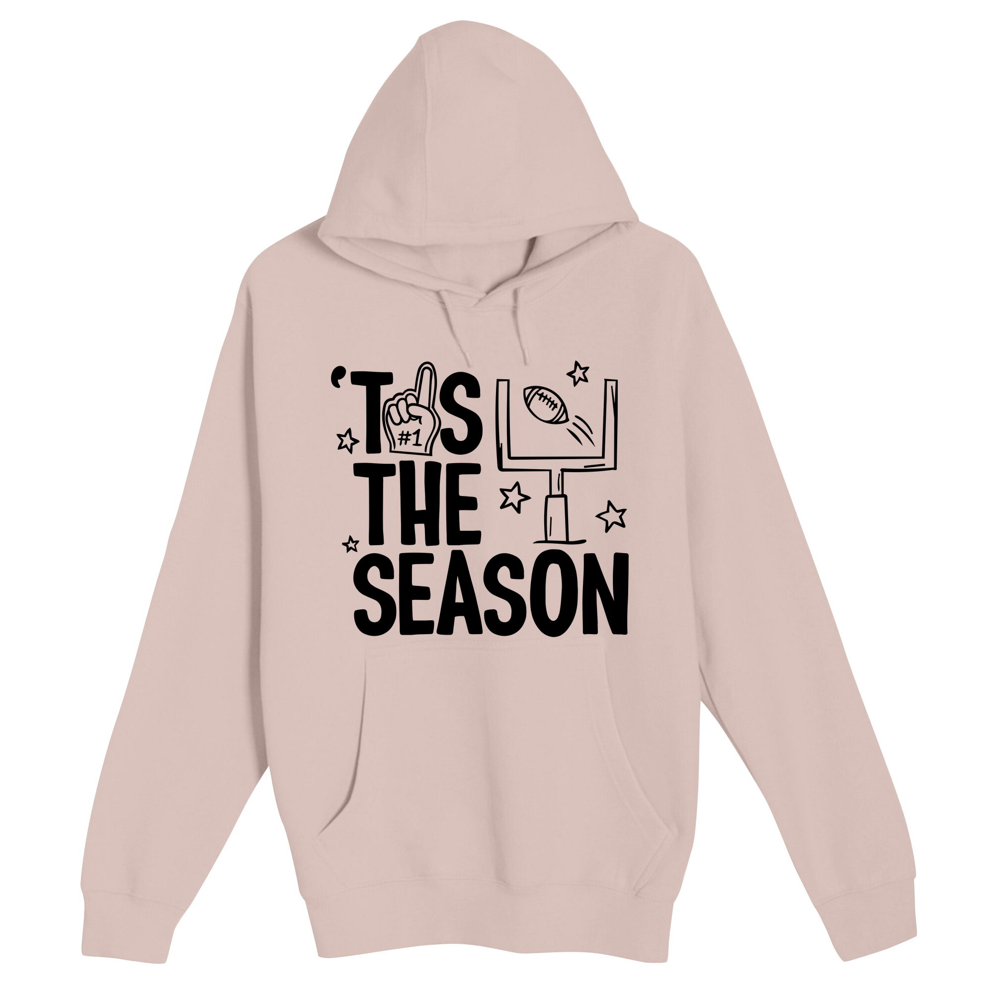 Unisex Small Light Pink Pullover Hooded Sweatshirt