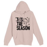 Unisex Small Light Pink Pullover Hooded Sweatshirt
