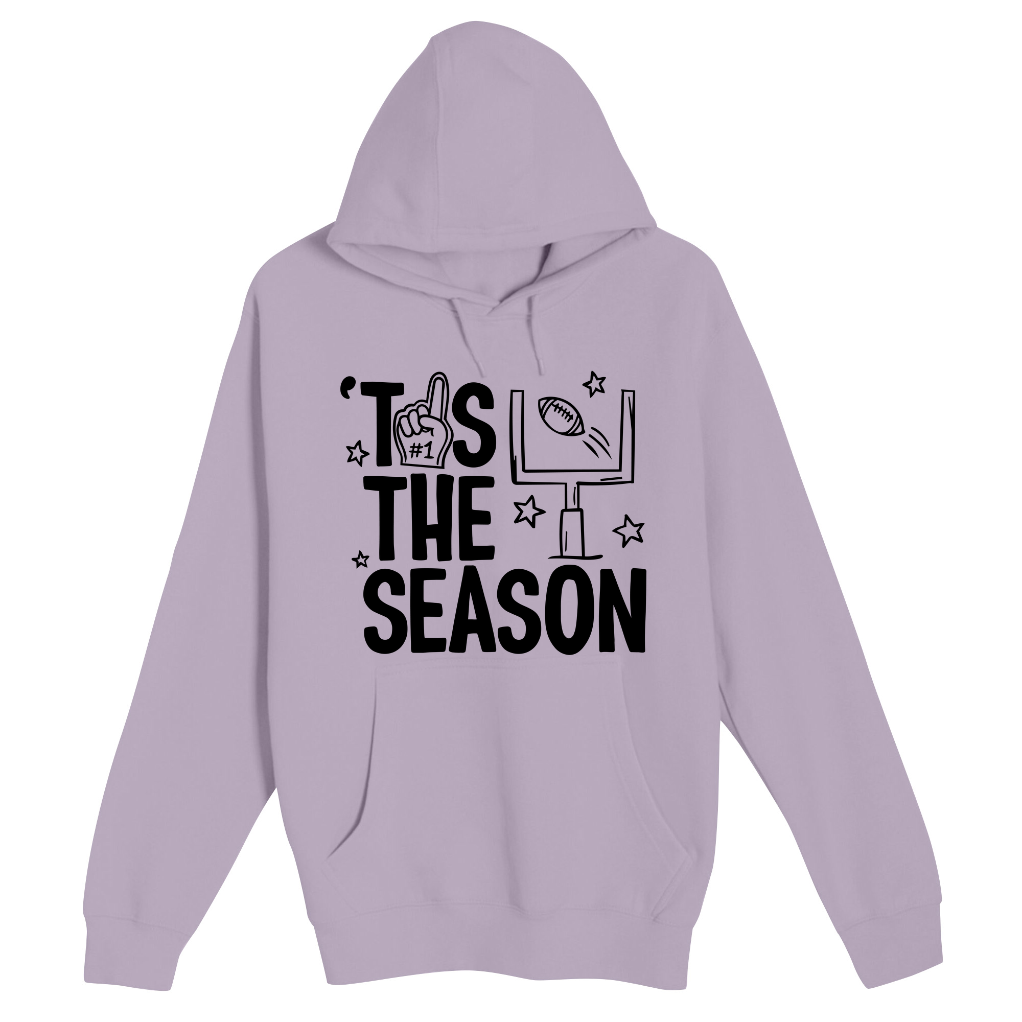 Unisex Small Lilac Pullover Hooded Sweatshirt