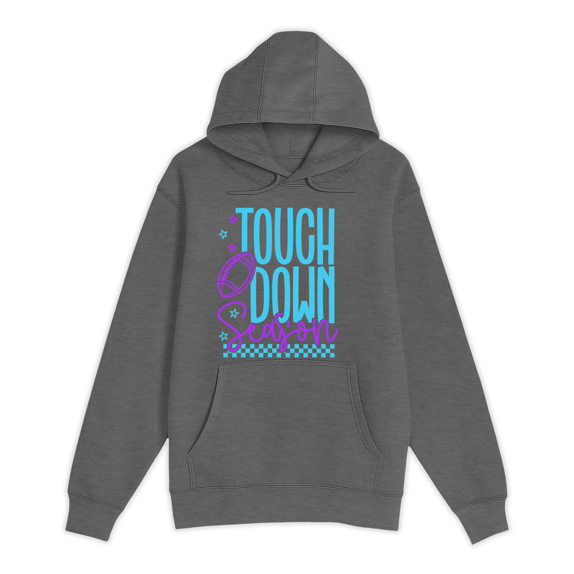 Unisex Small Charcoal Heather Pullover Hooded Sweatshirt