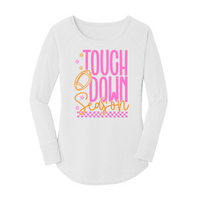 Womens X-Small White Long Sleeve Tunic Tee