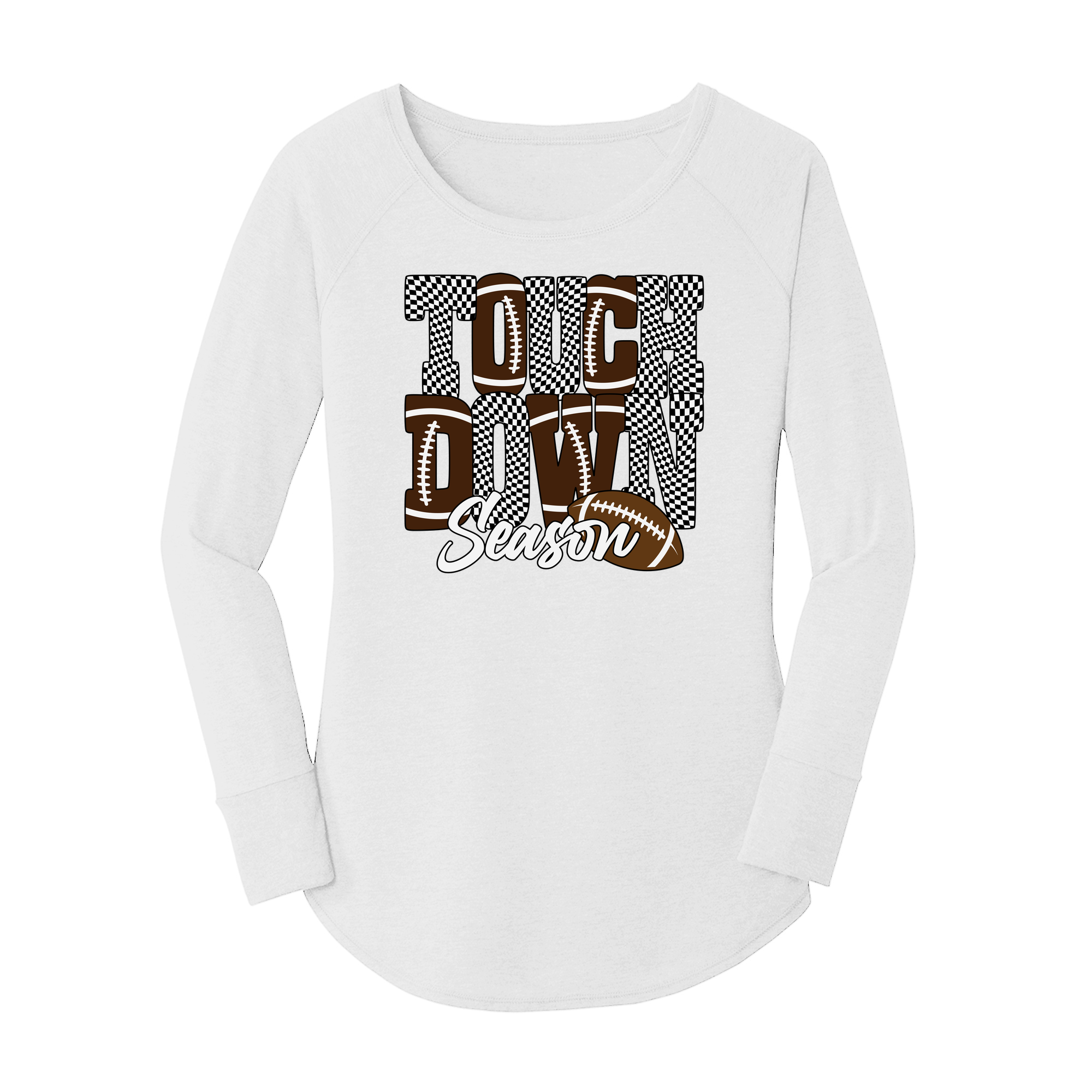 Womens X-Small White Long Sleeve Tunic Tee