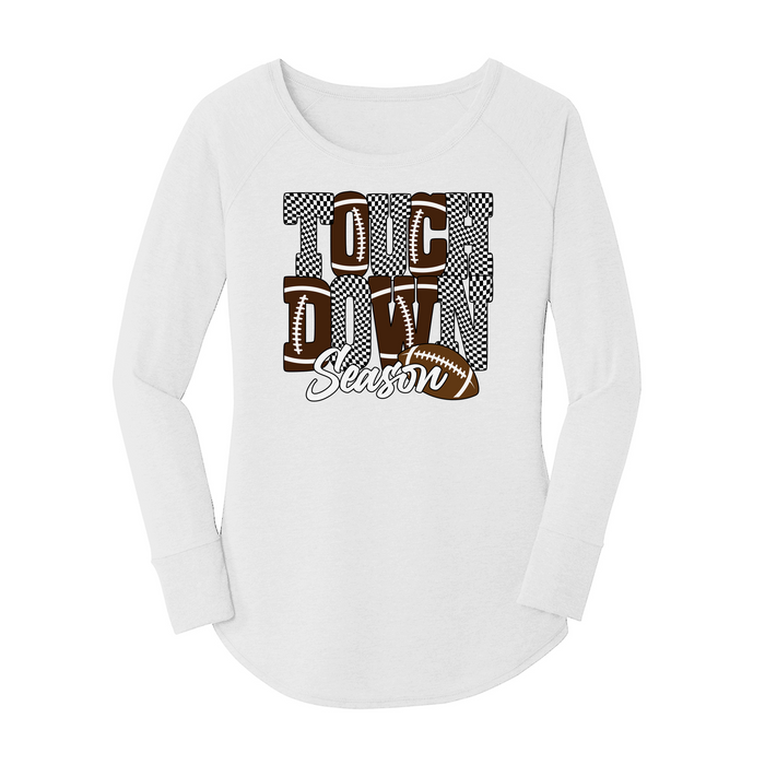 Womens X-Small White Long Sleeve Tunic Tee