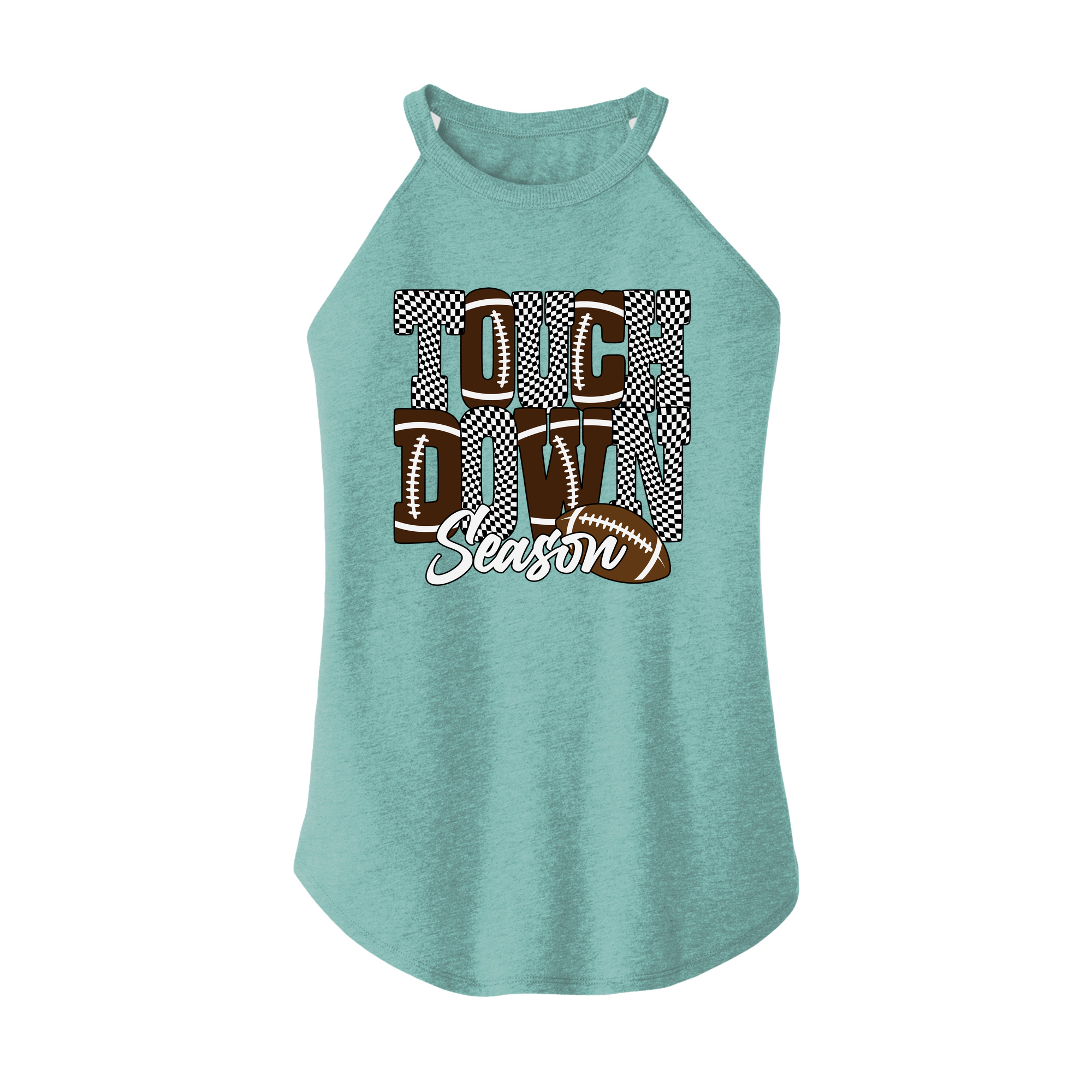 Womens X-Small Teal Rocker Tank Top