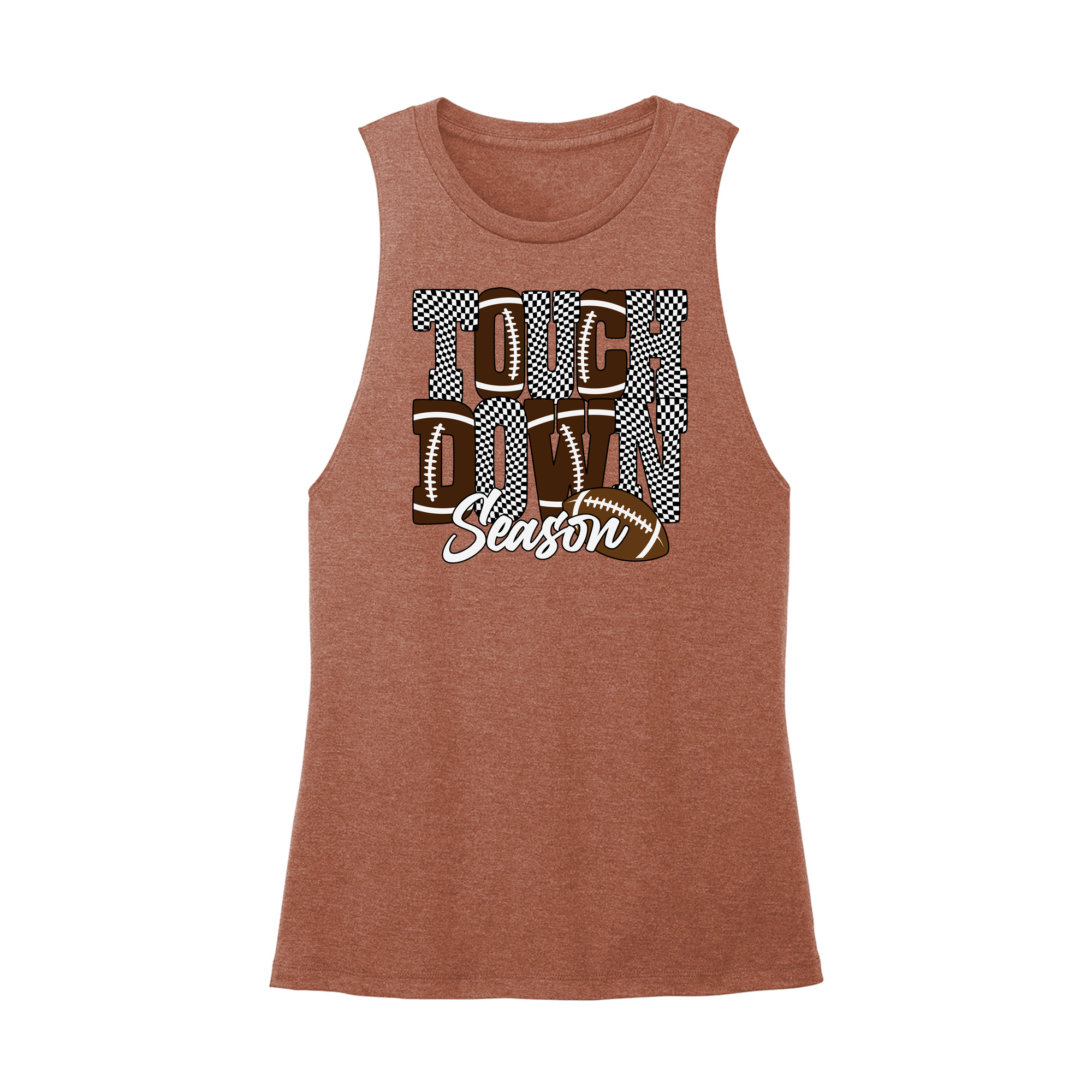Womens X-Small Brown Muscle Tank