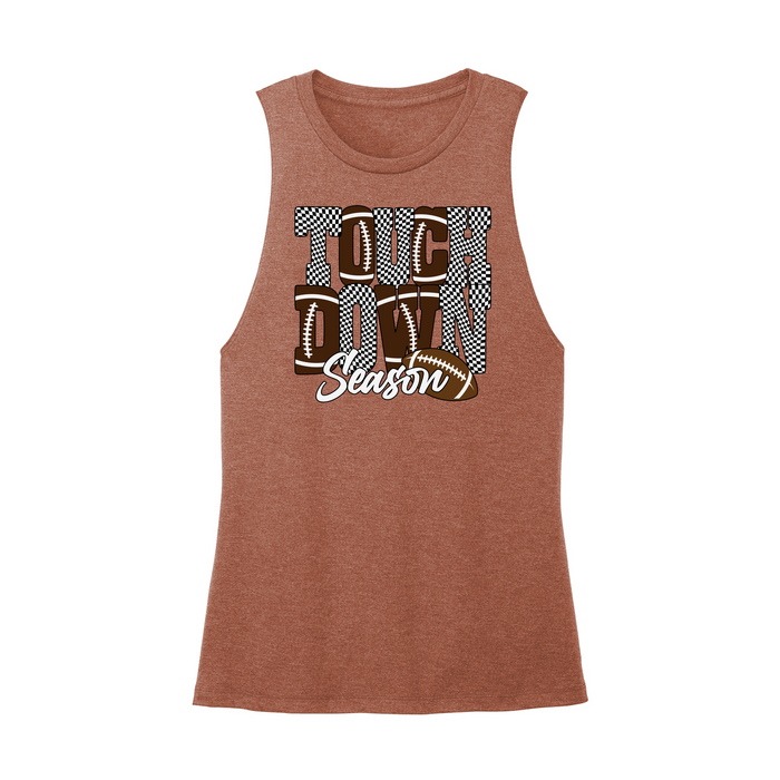 Womens X-Small Brown Muscle Tank